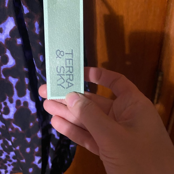 Terra & Sky Purple and Black Blouse - Picture 4 of 6